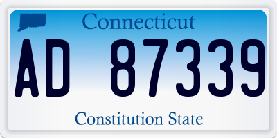 CT license plate AD87339