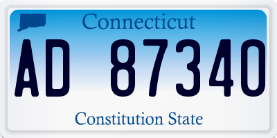 CT license plate AD87340