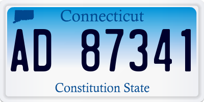 CT license plate AD87341