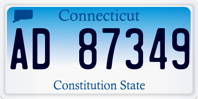 CT license plate AD87349