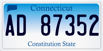 CT license plate AD87352