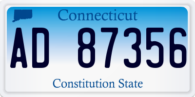 CT license plate AD87356