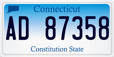 CT license plate AD87358
