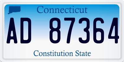 CT license plate AD87364