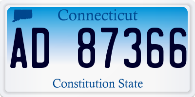 CT license plate AD87366