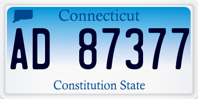 CT license plate AD87377