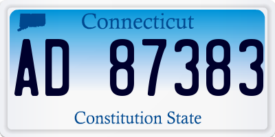 CT license plate AD87383
