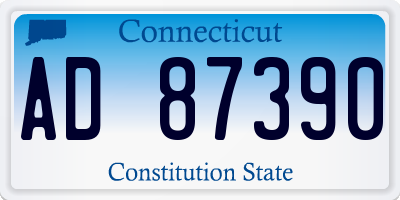 CT license plate AD87390