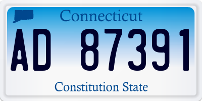 CT license plate AD87391