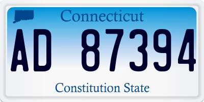 CT license plate AD87394