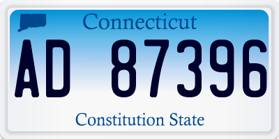 CT license plate AD87396