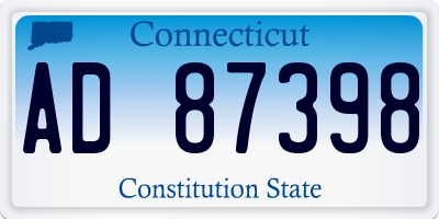 CT license plate AD87398
