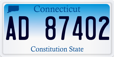 CT license plate AD87402