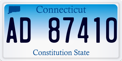 CT license plate AD87410