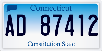 CT license plate AD87412
