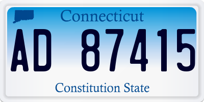 CT license plate AD87415