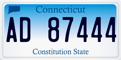 CT license plate AD87444