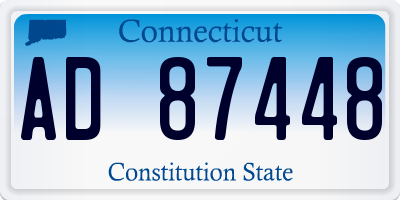 CT license plate AD87448