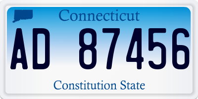 CT license plate AD87456