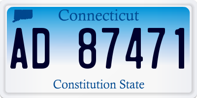 CT license plate AD87471
