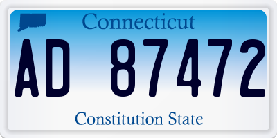 CT license plate AD87472