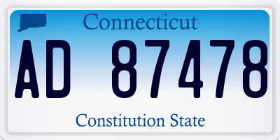 CT license plate AD87478