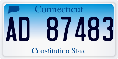 CT license plate AD87483