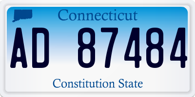 CT license plate AD87484