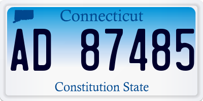 CT license plate AD87485