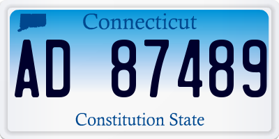 CT license plate AD87489