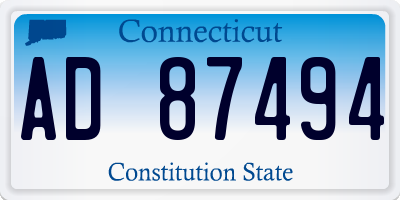 CT license plate AD87494