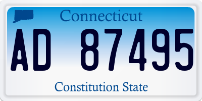 CT license plate AD87495