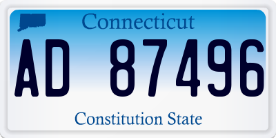 CT license plate AD87496