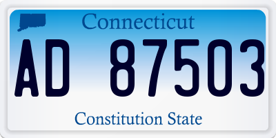 CT license plate AD87503