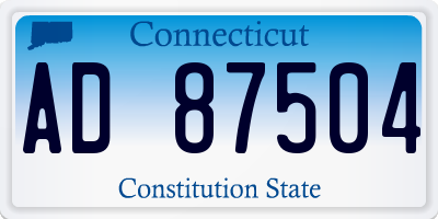 CT license plate AD87504