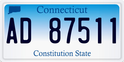 CT license plate AD87511