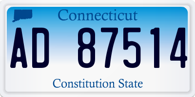 CT license plate AD87514