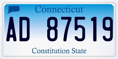 CT license plate AD87519