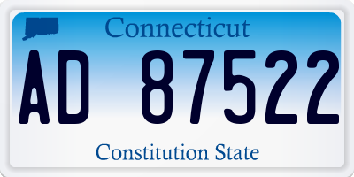 CT license plate AD87522
