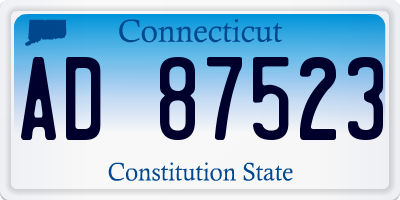 CT license plate AD87523