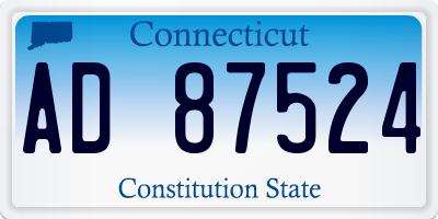 CT license plate AD87524