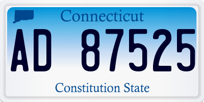 CT license plate AD87525