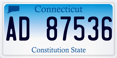 CT license plate AD87536