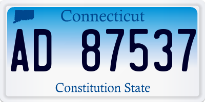 CT license plate AD87537