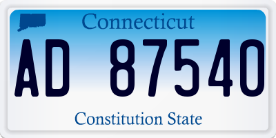 CT license plate AD87540