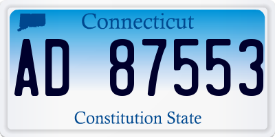 CT license plate AD87553