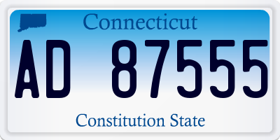 CT license plate AD87555