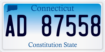 CT license plate AD87558