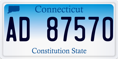 CT license plate AD87570