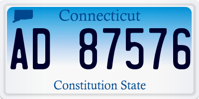 CT license plate AD87576